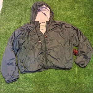 Steve and Barry’s Green and Grey vintage 90s windbreaker jacket